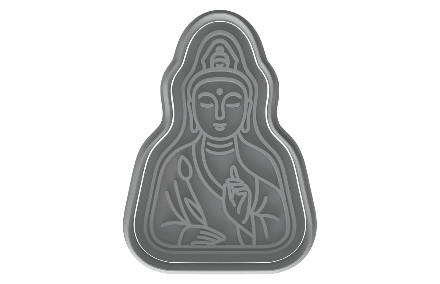 Divine Guan Yin Cookie Cutter - 4x2.8" Quality Home Baking Fun