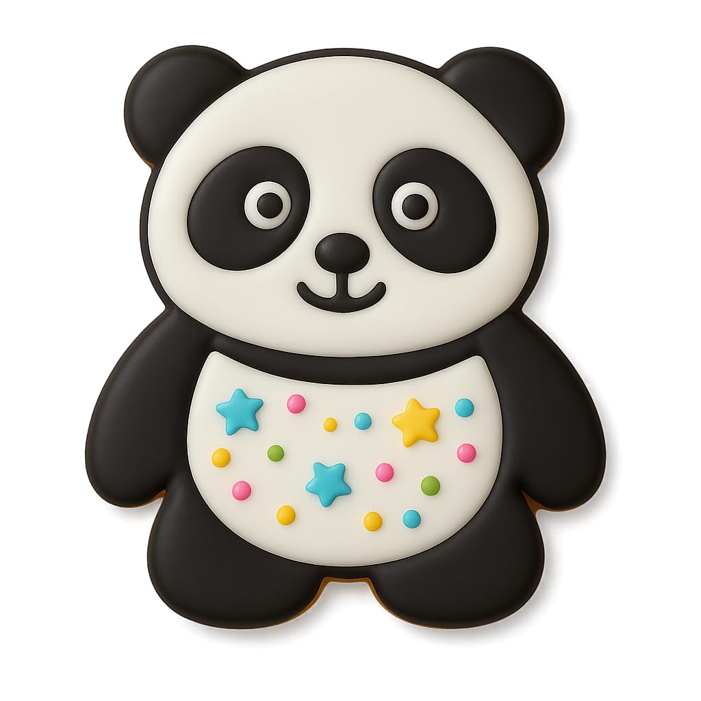 Panda Cookie Cutter & Stamp 4x3.14" for Baking Fondant Clay Embosser Gifts