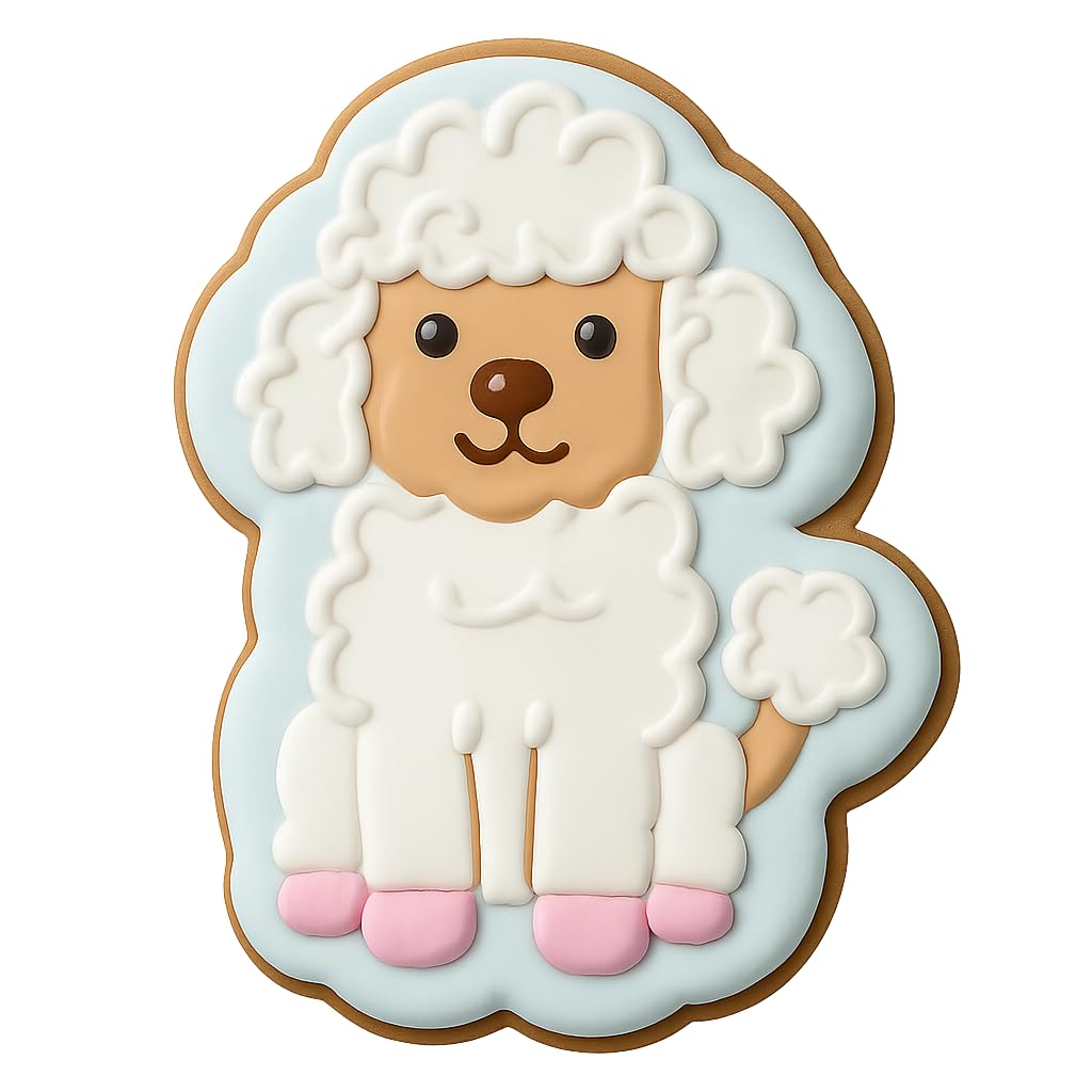 Fluffy Poodle Cookie Cutter 413 Design - 3.2x4" Creative Baking Fun