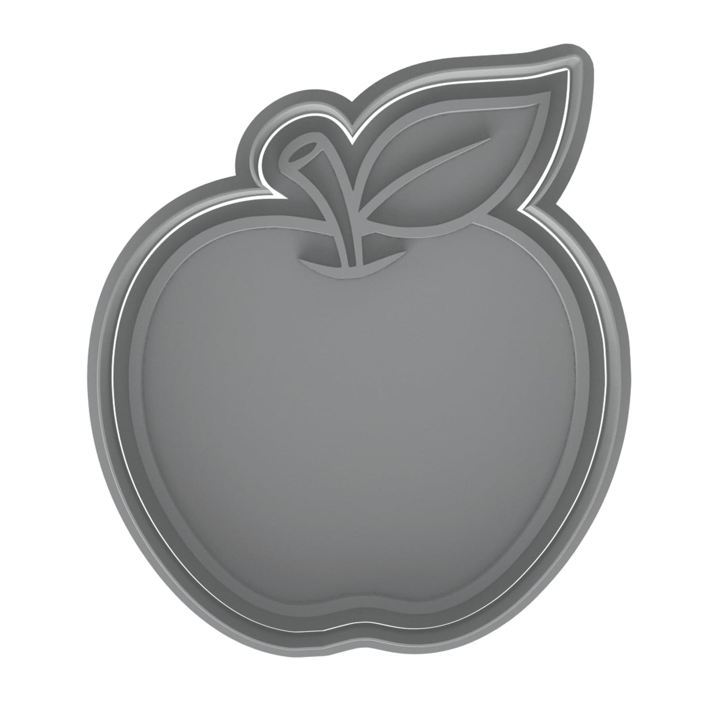 Apple Cookie Cutter & Stamp 4x3.5" for Baking Fondant Clay Embosser Gifts