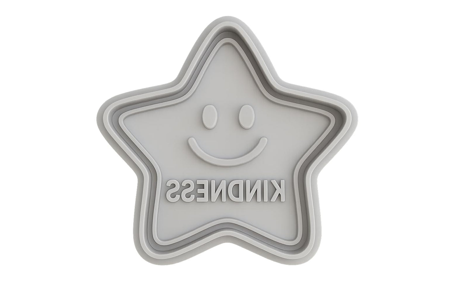 Kindness Star Smiley Cookie Cutter - 4x4" Fun Baking Kitchen Design