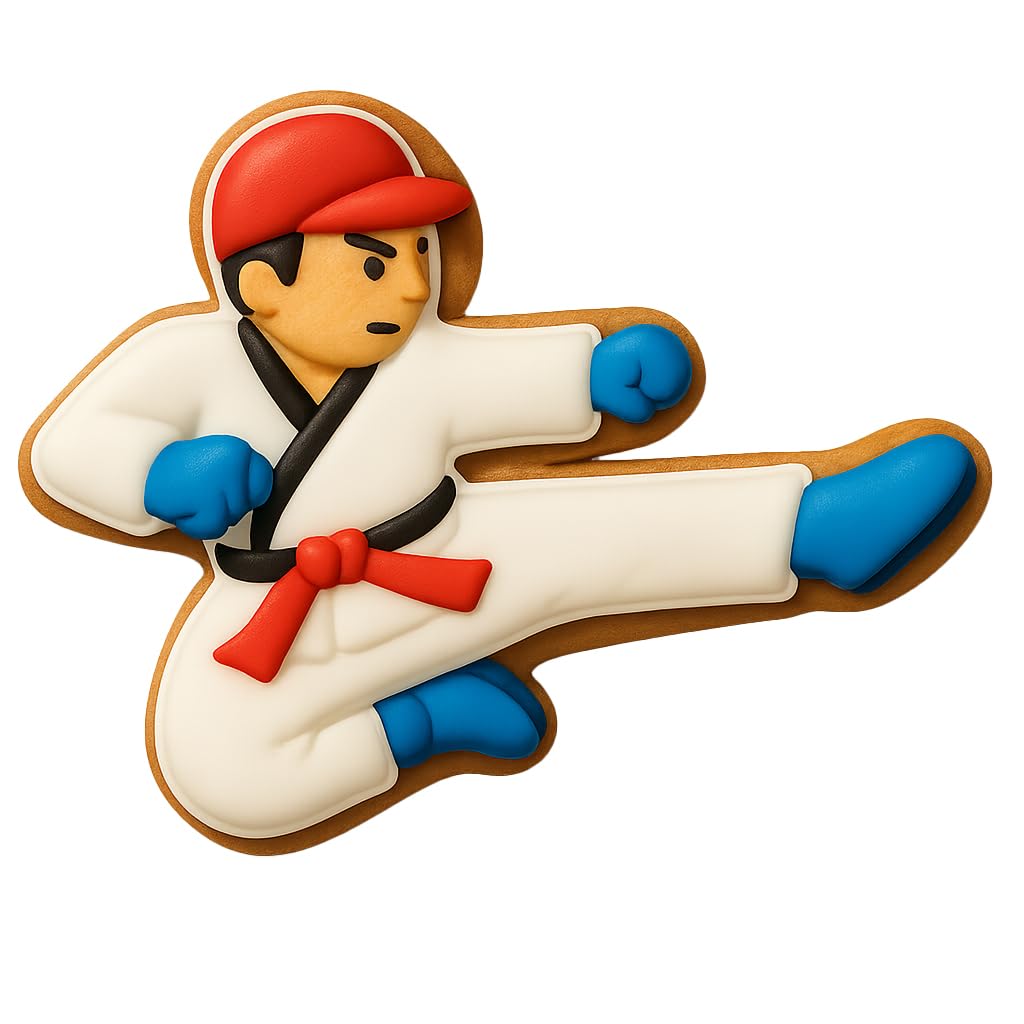 Mighty Gadget Martial Masters Cookie Cutter Collection - 4" Ninja, Karate, and Kung Fu Poses