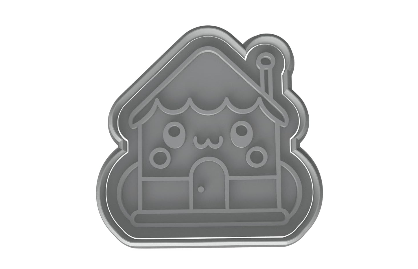 Charming Kawaii House Cookie Cutter - 4x3.8" Kids Party Baking Tool