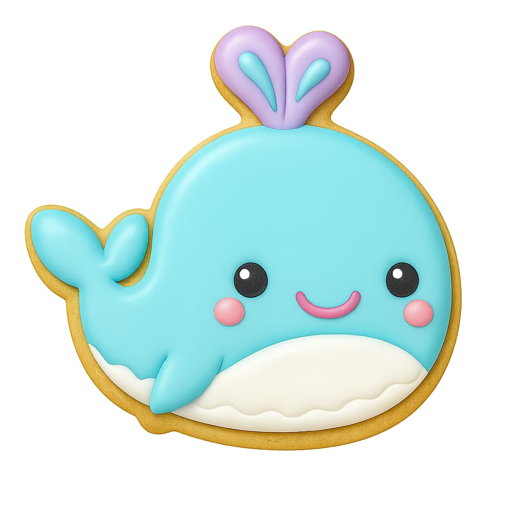 Jonah’s Whale Cookie Cutter - 4x3.9" Quality Kids Birthday Baking