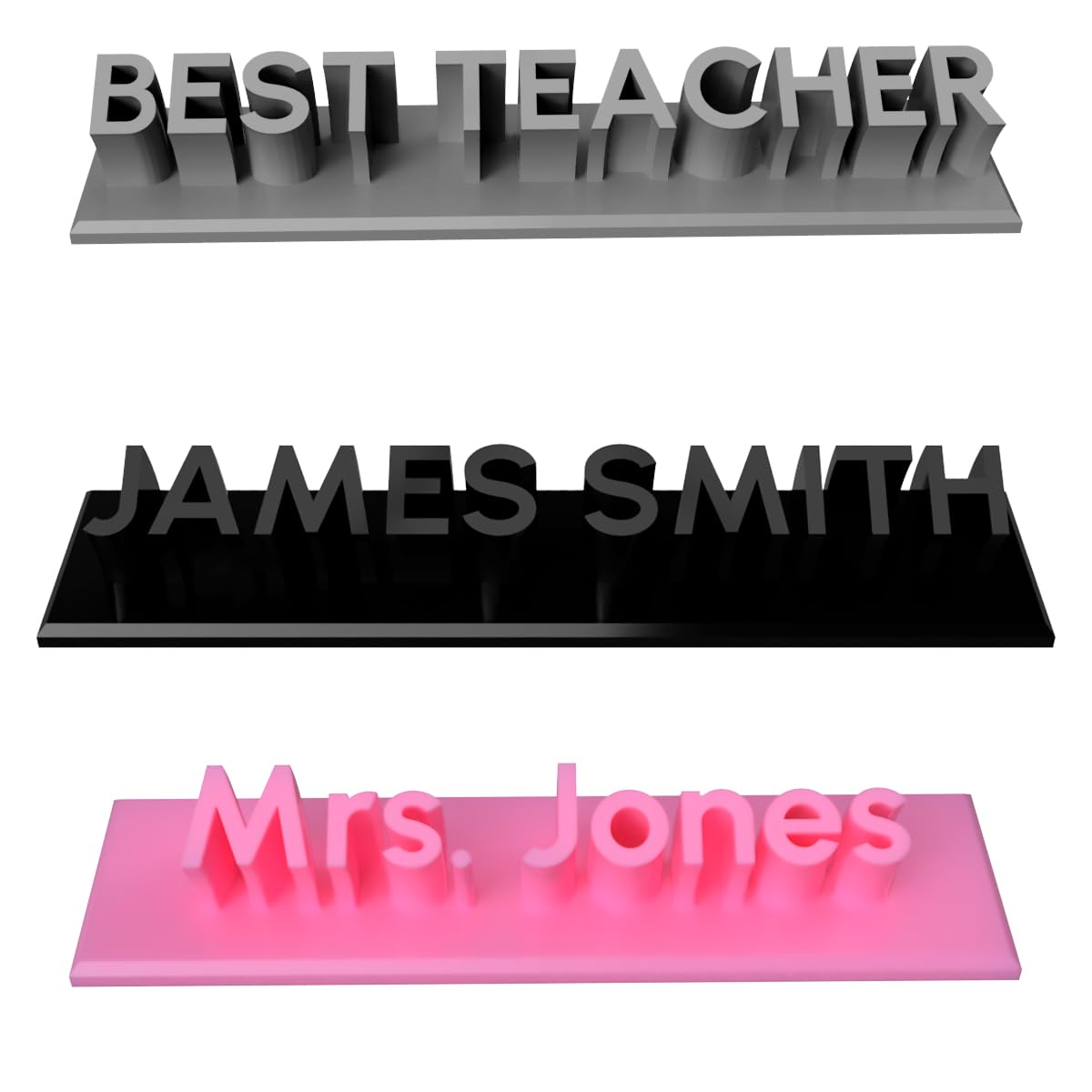 Personalized Desk Name Plate - Custom Name Plaque for Teachers, Cookie Cutter