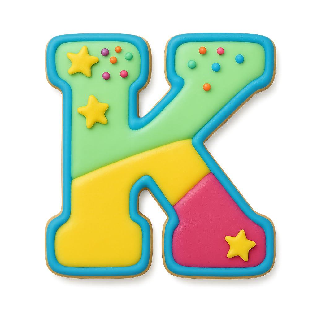 3" Varsity Letter K Cookie Cutter