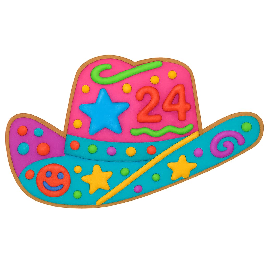 Cowboy Hat and Boot Cookie Cutter Set (4.25" Each) - Western-Themed Baking and Crafting Tool (Random Color)