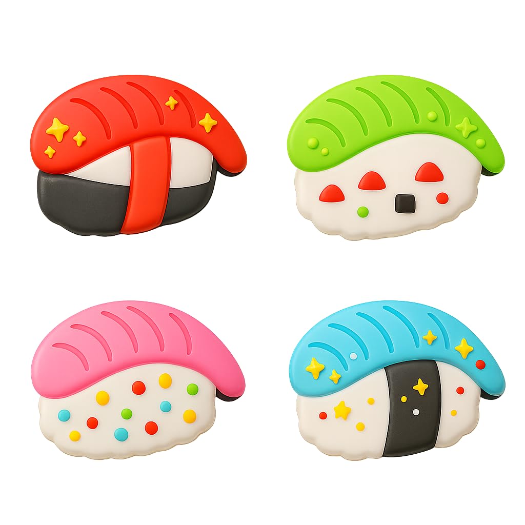 Mighty Gadget Sushi Roll Cookie Cutter & Stamp - 4x2.5" Delightful Novelty for Sushi Lovers (Random Color)
