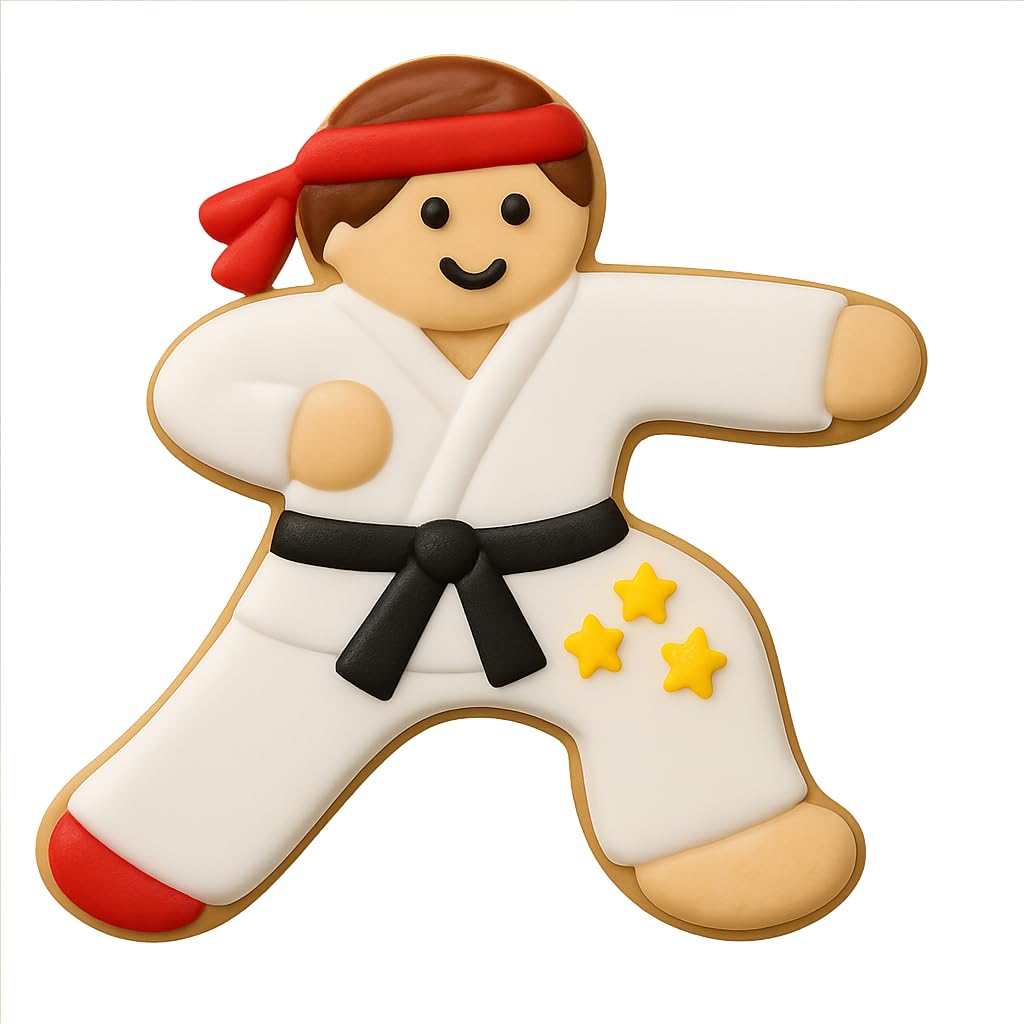 Mighty Gadget Martial Masters Cookie Cutter Collection - 4" Ninja, Karate, and Kung Fu Poses