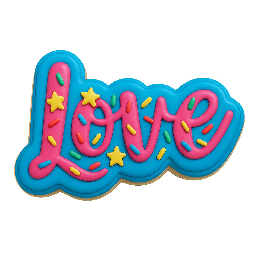Decorative Love Cookie Cutter 4x3.14" for Baking & Fondant Clay Gifts Kitchen