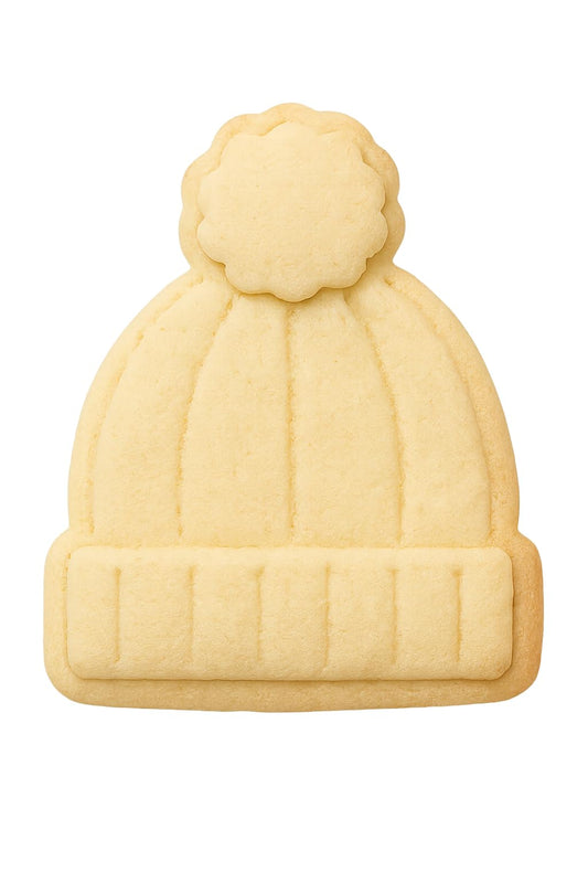 Pom Pom Beanie Cookie Cutter - 4x3.32" Fun Winter Baking for Kids