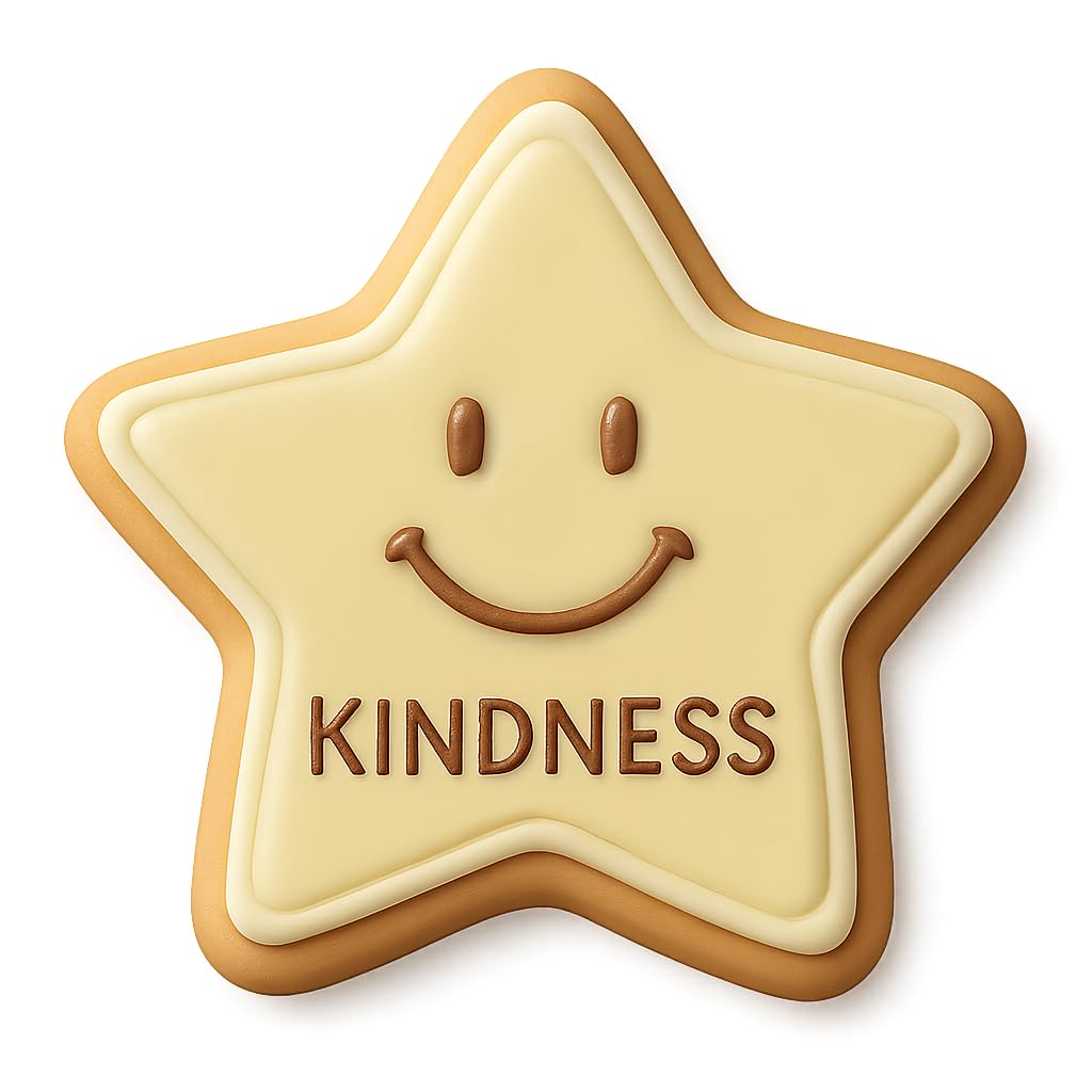 Kindness Star Smiley Cookie Cutter - 4x4" Fun Baking Kitchen Design