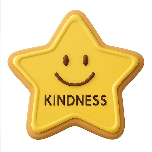 Kindness Star Smiley Cookie Cutter - 4x4" Fun Baking Kitchen Design