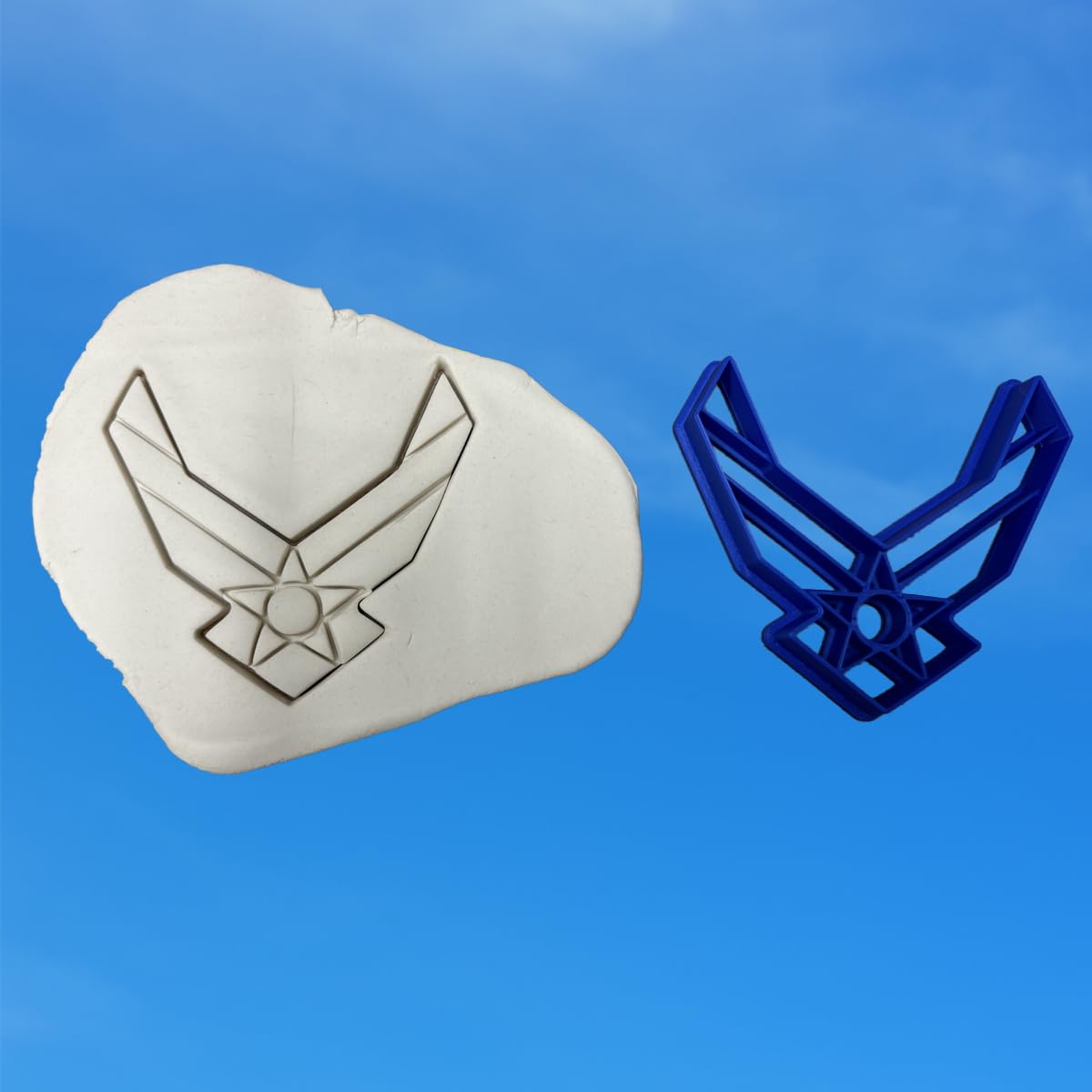 US Air Force Emblem Cookie Cutter – Military Themed Baking Tool 4x4"