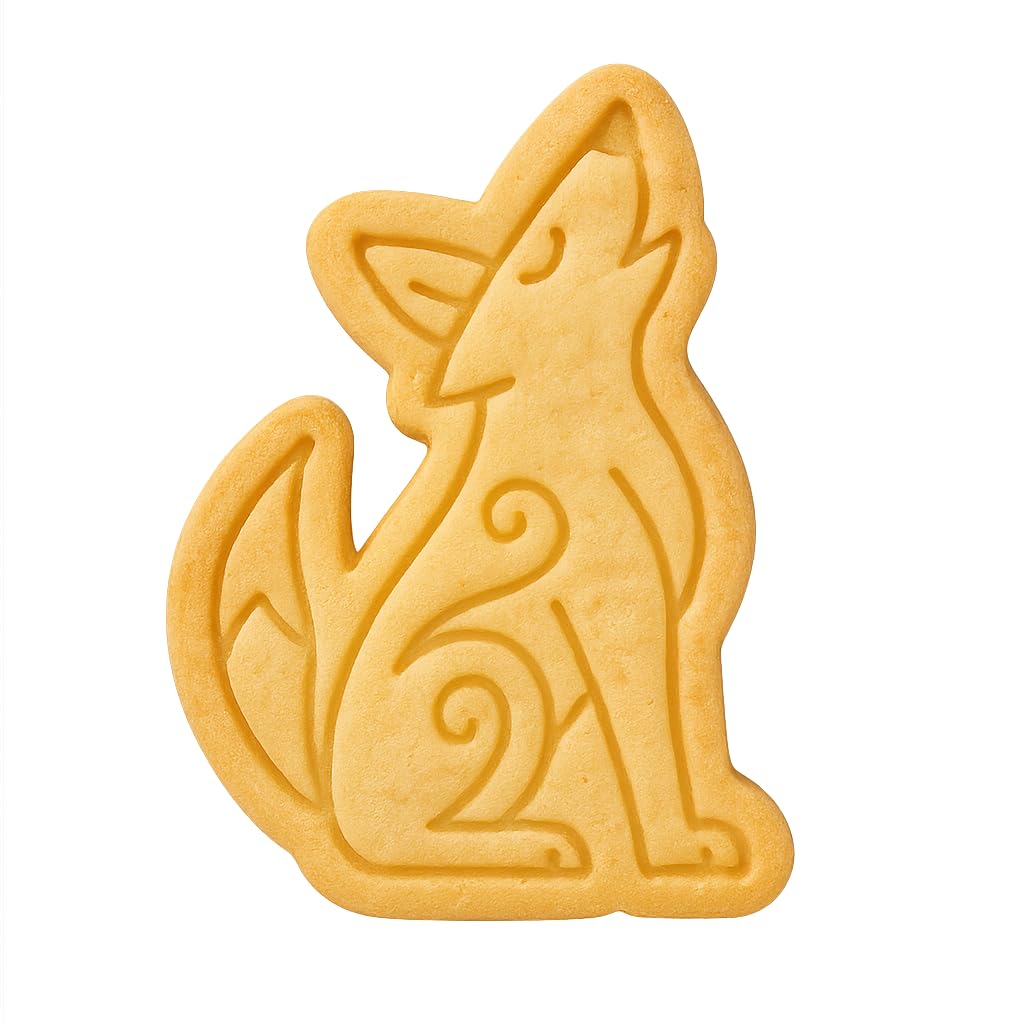 Howling Coyote Trickster Cookie Cutter - 4x2.9" Creative Party Tool