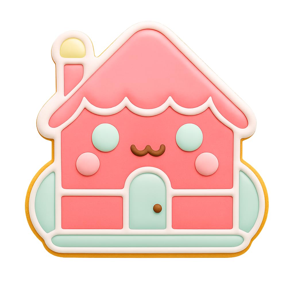 Charming Kawaii House Cookie Cutter - 4x3.8" Kids Party Baking Tool