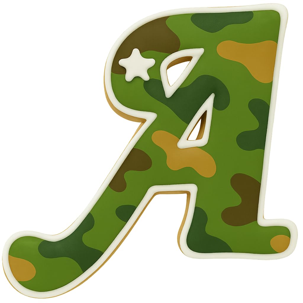 Fancy Cursive Letter Cookie Cutter - 4" Tall Alphabet Baking Mold (Random Color)
