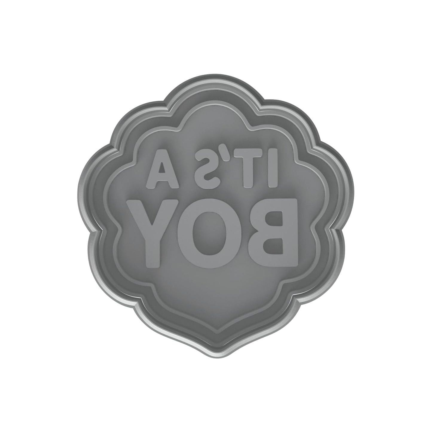 Mighty Gadget It's a Boy Cookie Cutter & Stamp - 4x4" Embossed Text for Baby Showers (Random Color)