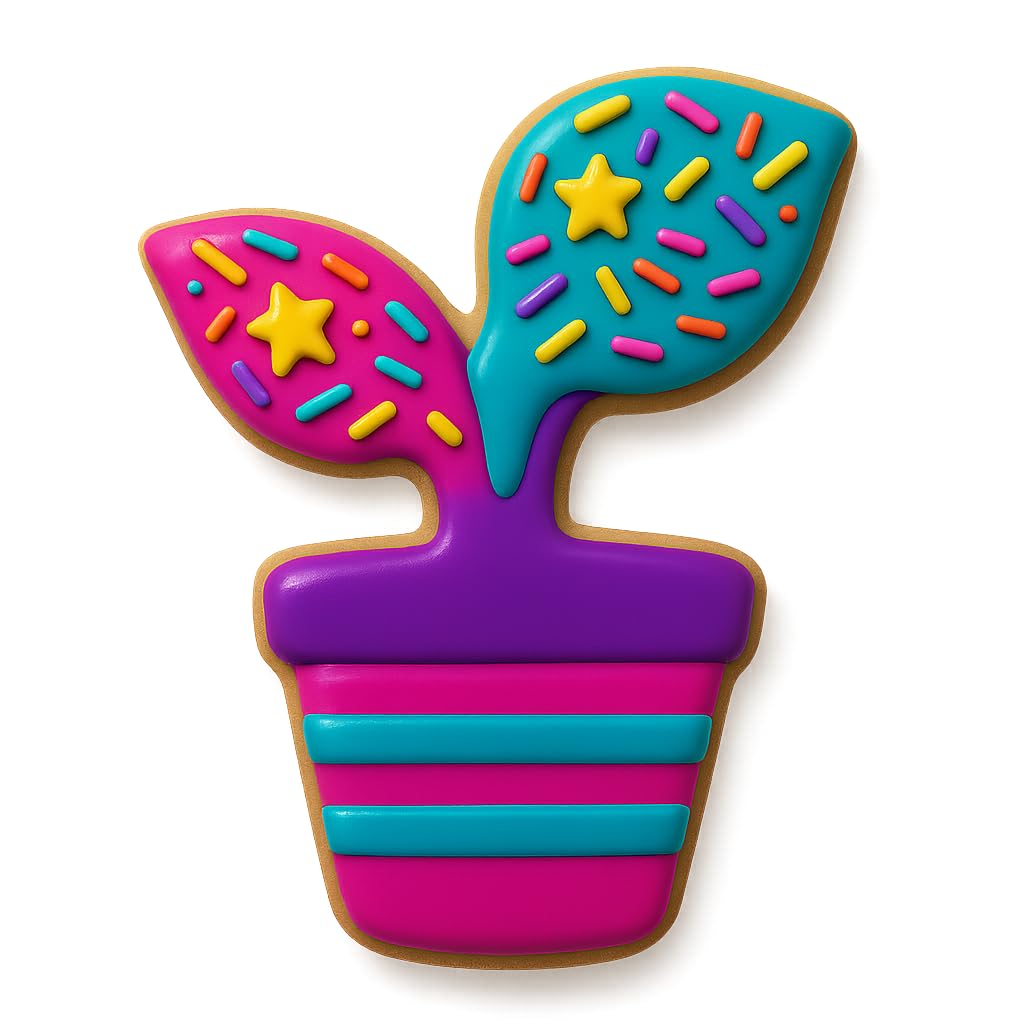 Potted Sprout Cookie Cutter – 3.5x2.29" Fun Garden Plant Shape for Nature-Lovers and Bakers (Random Color)