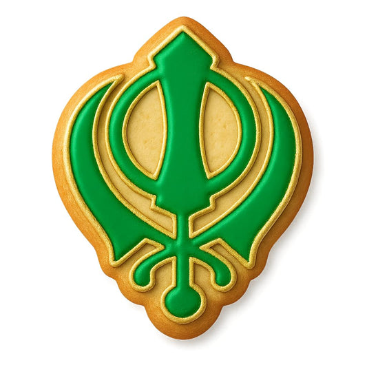 Khanda Emblem Cookie Cutter - 4x3" Creative Home Baking Design