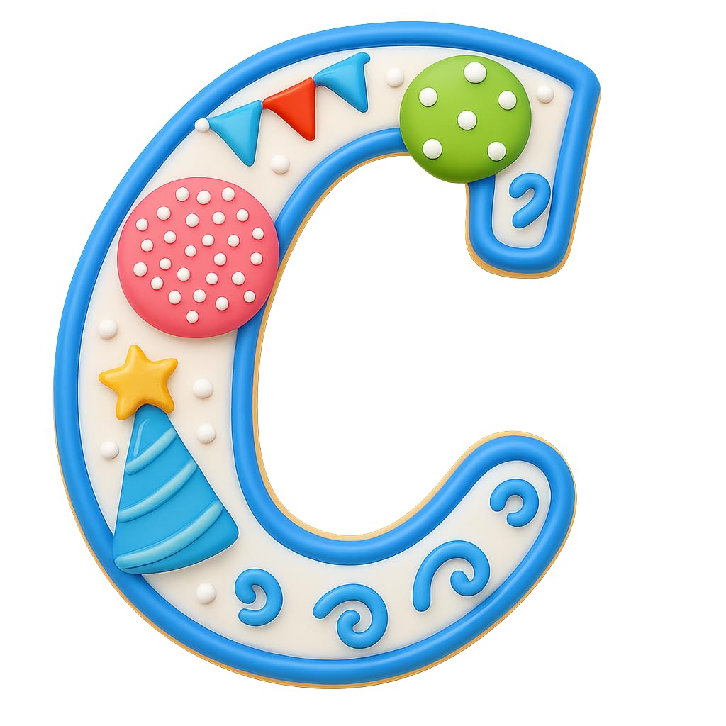 Fancy Cursive Letter Cookie Cutter - 4" Tall Alphabet Baking Mold (Random Color)