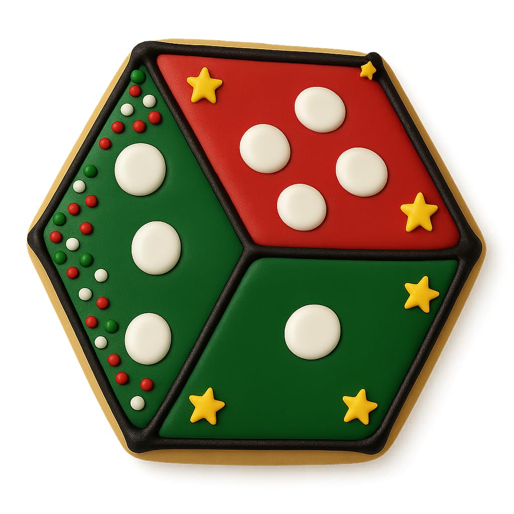 Dice Cookie Cutter - Easy Cut Design, Perfect for Game Night, Parties, and Baking Enthusiasts (4 x 3.5 inches) Random Color