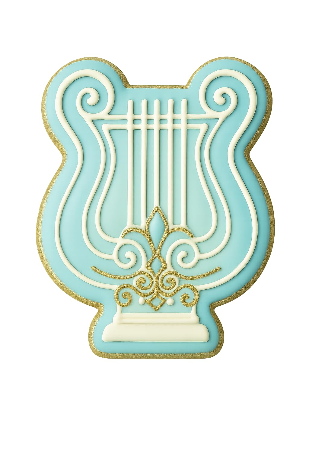 Elegant Harp Cookie Cutter - 4x3" Premium Musical Kitchen Baking Tool