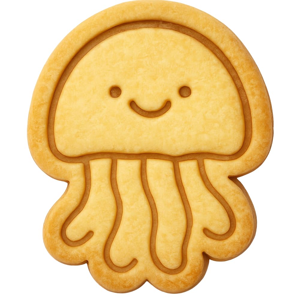 Jolly Jellyfish Cookie Cutter - 4x3.2" Creative Baking Fun Design