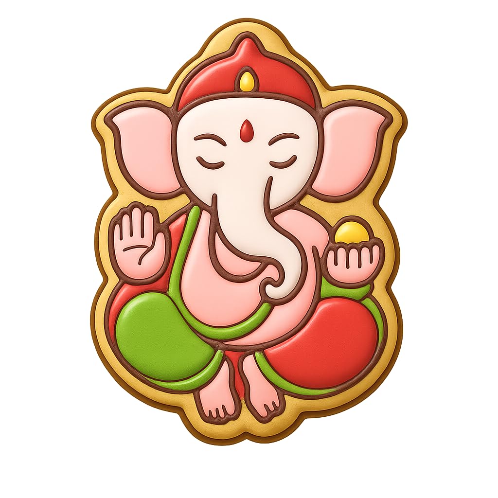 Ganesha Blessings Cookie Cutter - 4x3" Creative Kitchen Design Set