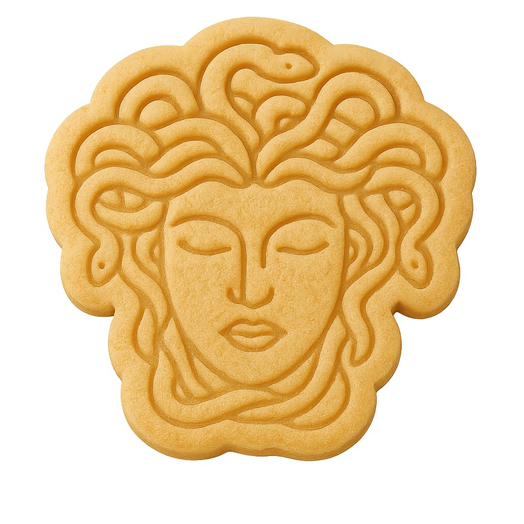 Medusa Mythology Head Cookie Cutter - 4x3.8" Premium Creative Design