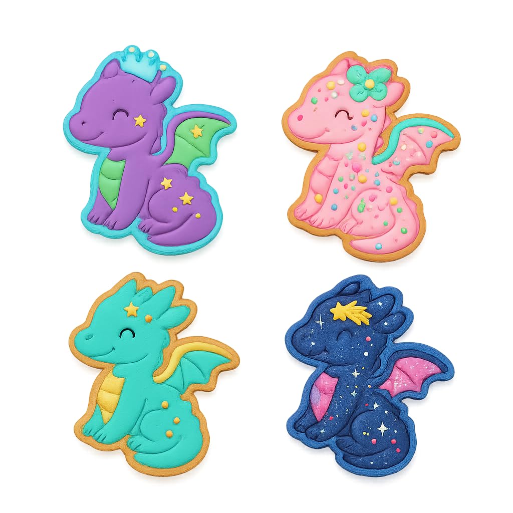 Fantasy Baby Dragon Cookie Cutter - 4x3.5" Creative Kids Baking Fun