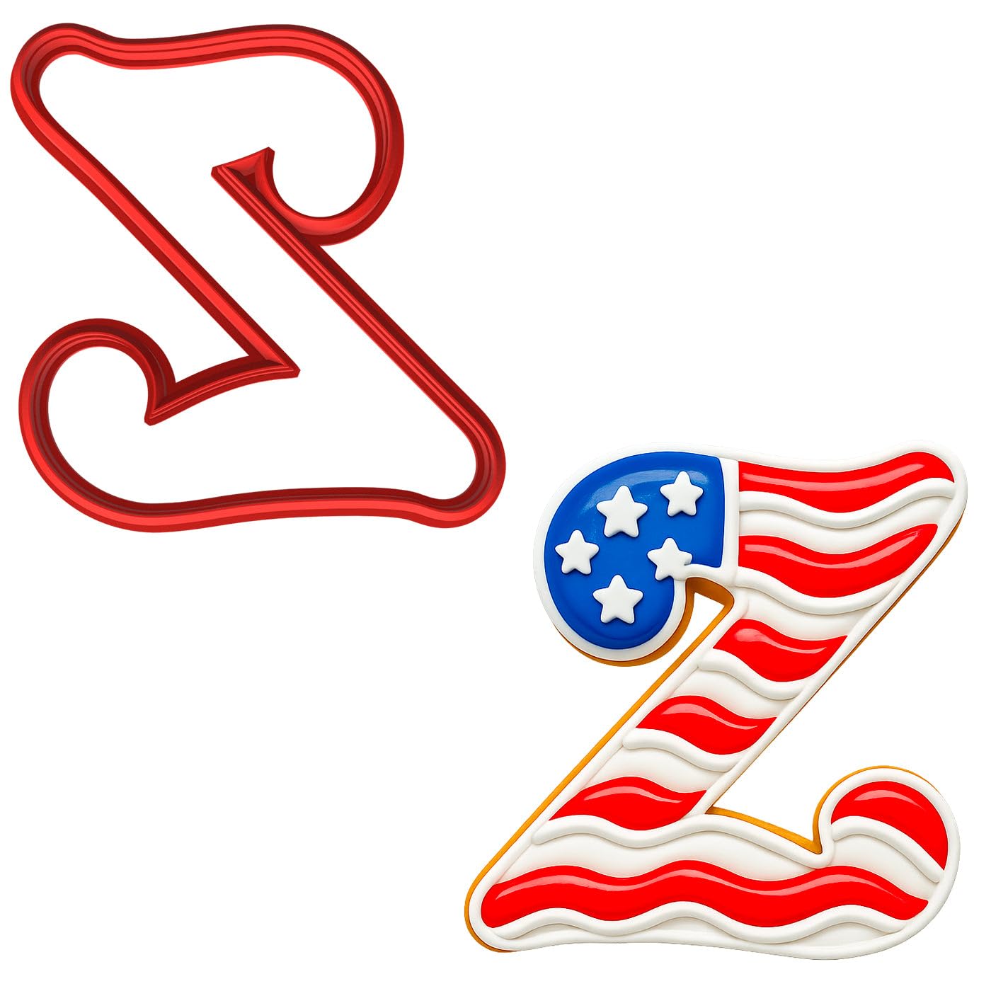 Cursive Letter Z Cookie Cutter