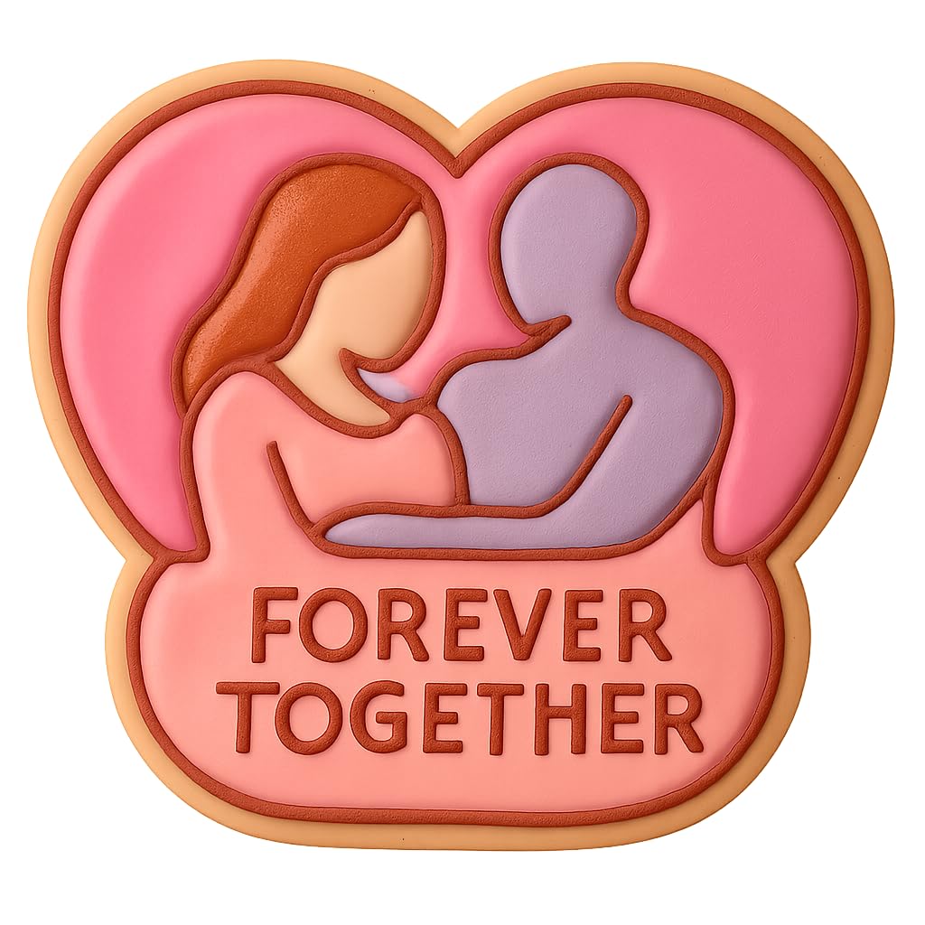 Forever Together Heart Cookie Cutter - 4x3.7" Romantic Baking Design