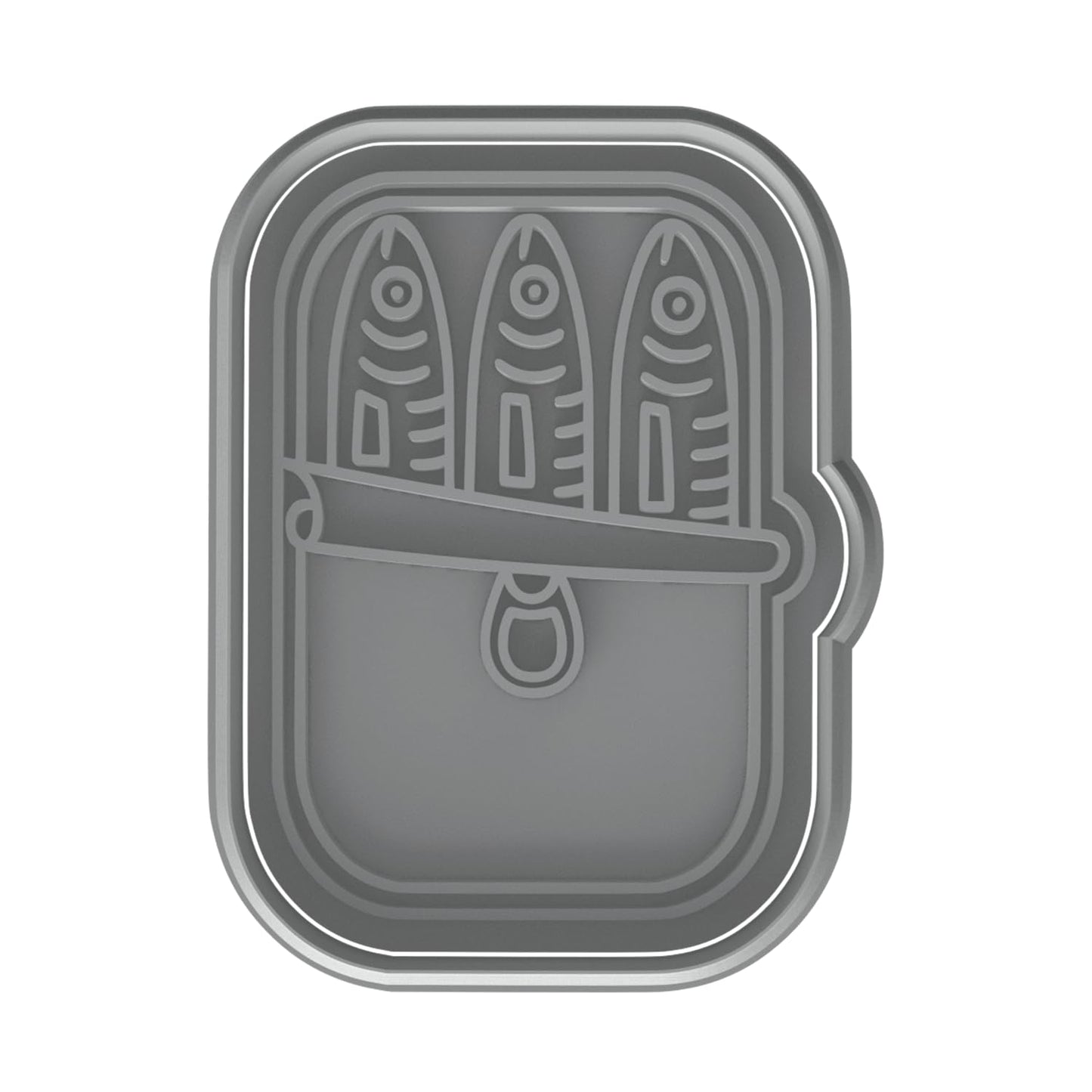 Mighty Gadget Sardine Can Cookie Cutter & Stamp - 4x2.9" Quirky Design for Nautical Baking (Random Color)