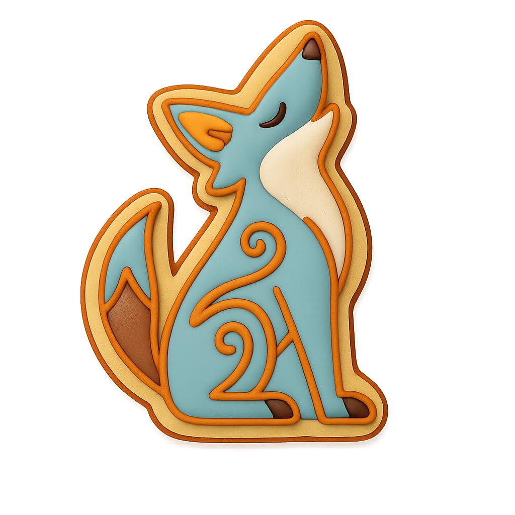 Howling Coyote Trickster Cookie Cutter - 4x2.9" Creative Party Tool