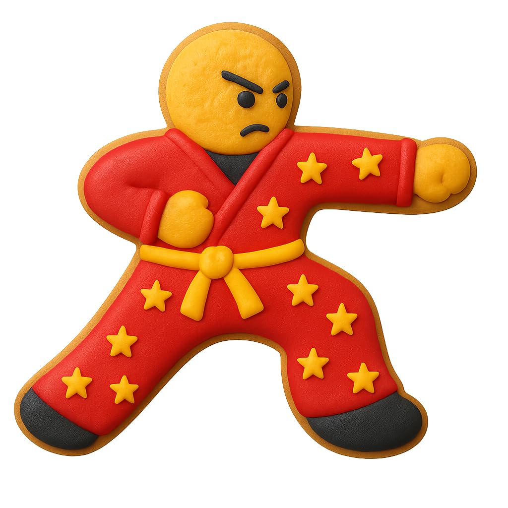 Mighty Gadget Martial Masters Cookie Cutter Collection - 4" Ninja, Karate, and Kung Fu Poses
