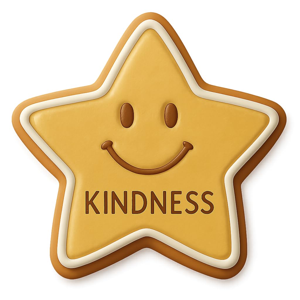 Kindness Star Smiley Cookie Cutter - 4x4" Fun Baking Kitchen Design