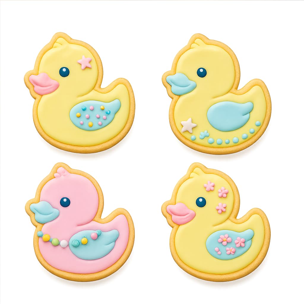 Baby Duck Cookie Cutter & Stamp 4x3.69" for Baking & Fondant Clay Embosser