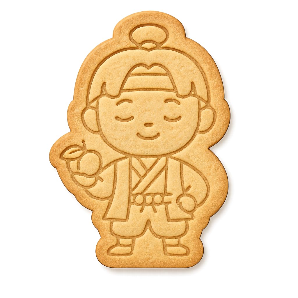 Momotaro Peach Boy Cookie Cutter - 4x2.8" Fun Creative Baking Design
