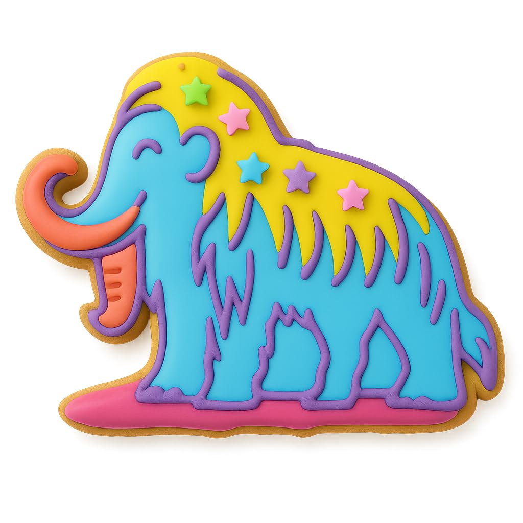 Mammoth Cookie Cutter & Stamp 3x4" for Baking Fondant Clay Embosser Gifts