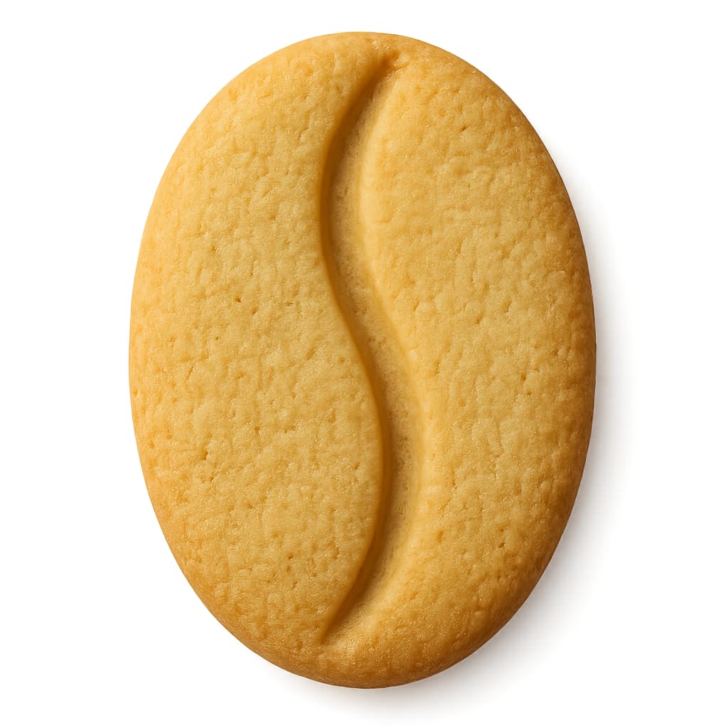 Mighty Gadget Coffee Bean Cookie Cutter & Stamp - 4x2.8" Unique Aroma for Coffee Lovers (Random Color)