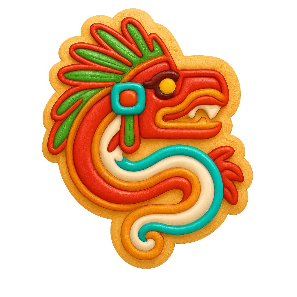 Kukulkan Aztec Serpent Cookie Cutter - 4x3.25" Creative Baking Set