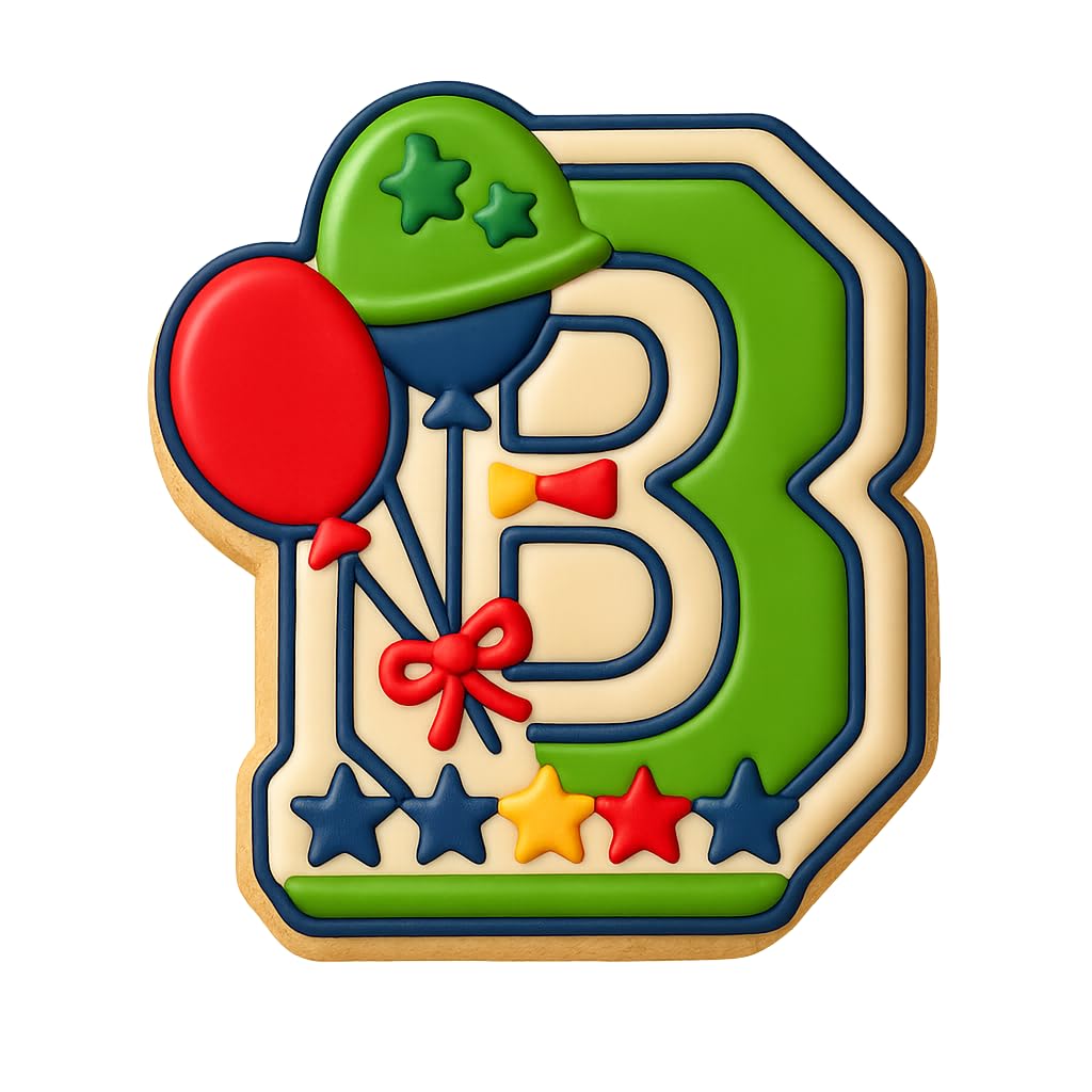 Mighty Gadget Number 8 with Balloons Cookie Cutter for 8 Year Old - 4x3.63" Birthday Celebration Mold (Random Color)