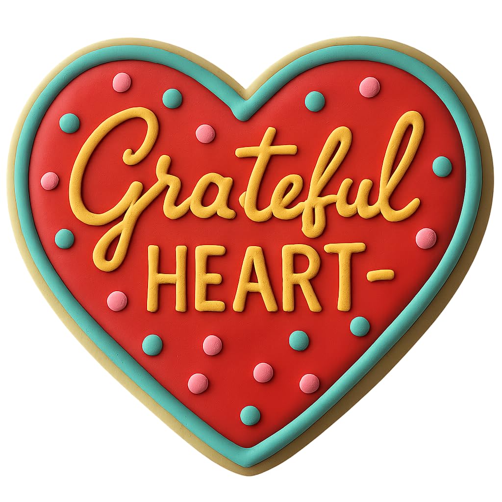 Grateful Heart Cookie Cutter - 4x3.8" Premium Kitchen Baking Tool