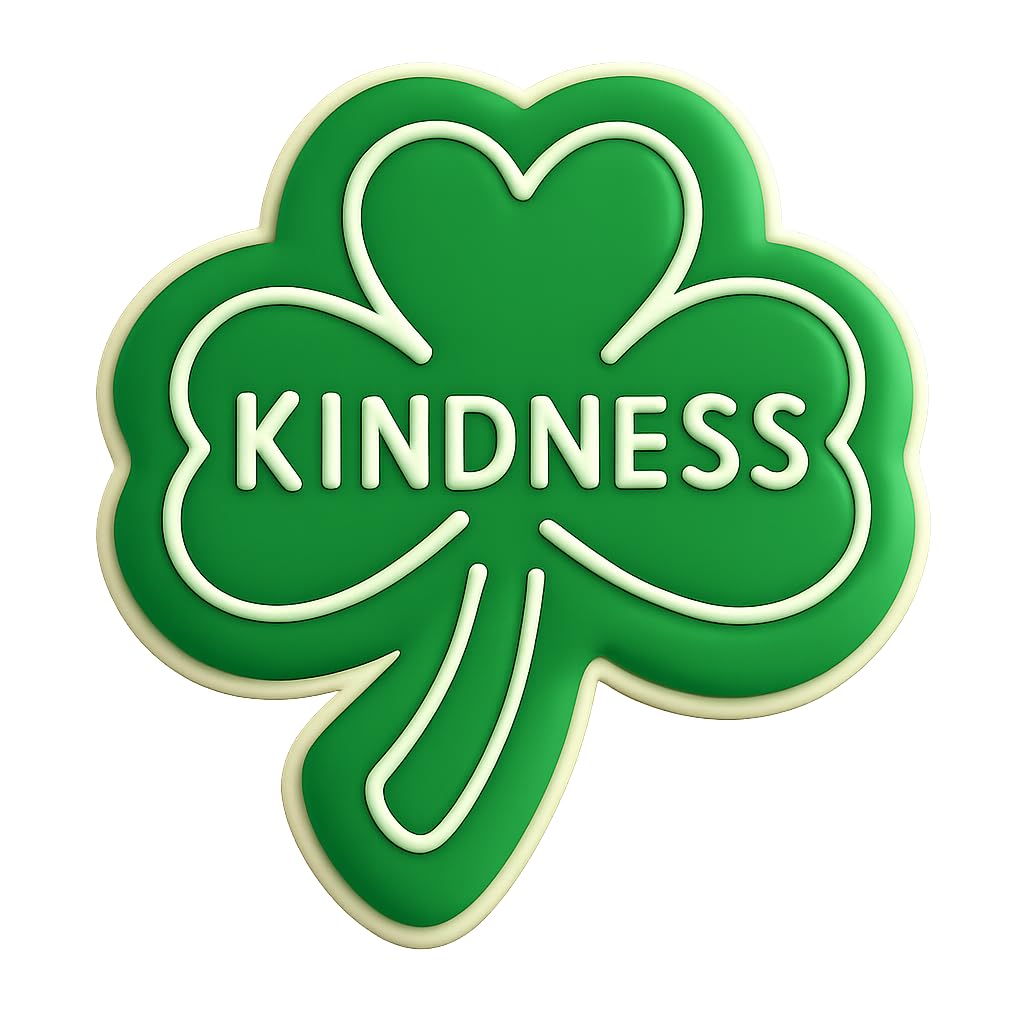 Kindness Clover Cookie Cutter - 4x3.5" Inspirational Kitchen Baking Fun