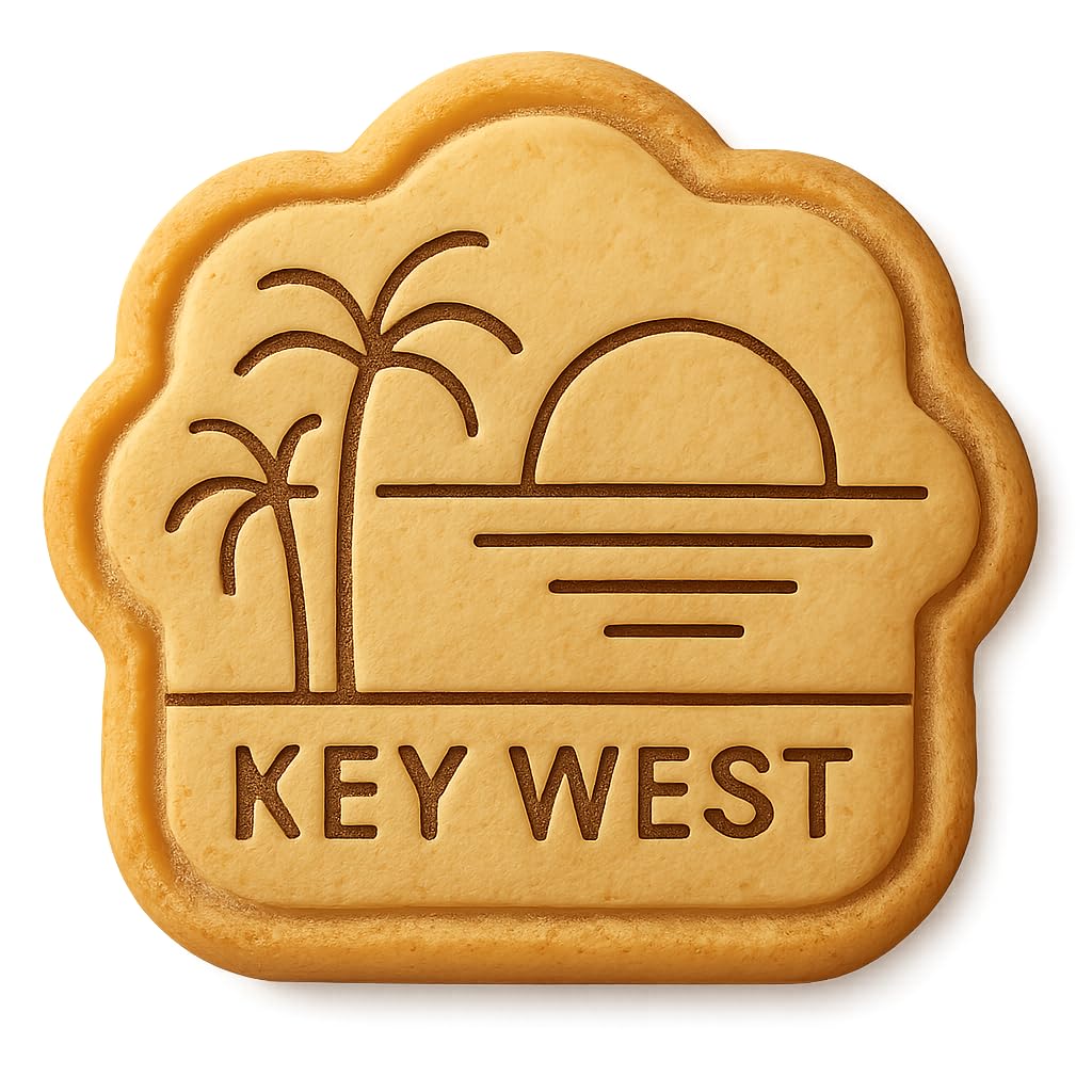 Key West Sunset Palm Cookie Cutter - 4x4" Premium Tropical Baking Design