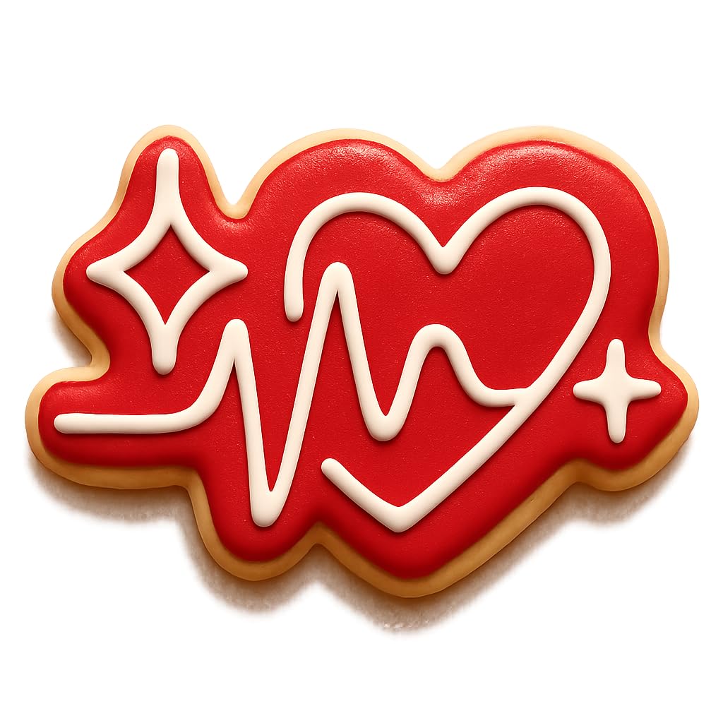 Glistening Heartbeat Cookie Cutter - 4x2.7" Premium Kitchen Party Tool