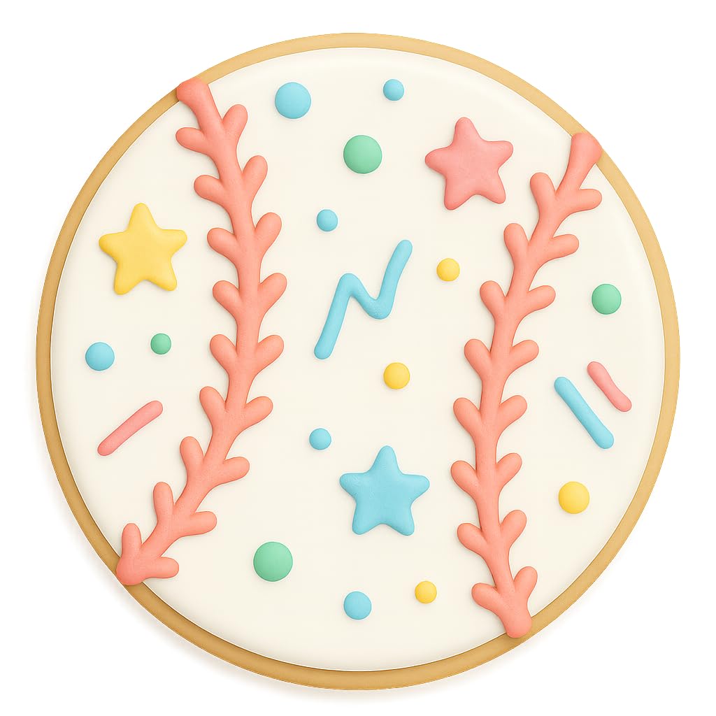 Baseball Cookie Cutters Trio (4", 3", 2") - Ideal for Sports-Themed Baking, Ballpark Celebrations, and Kids' Parties (Random Colors)