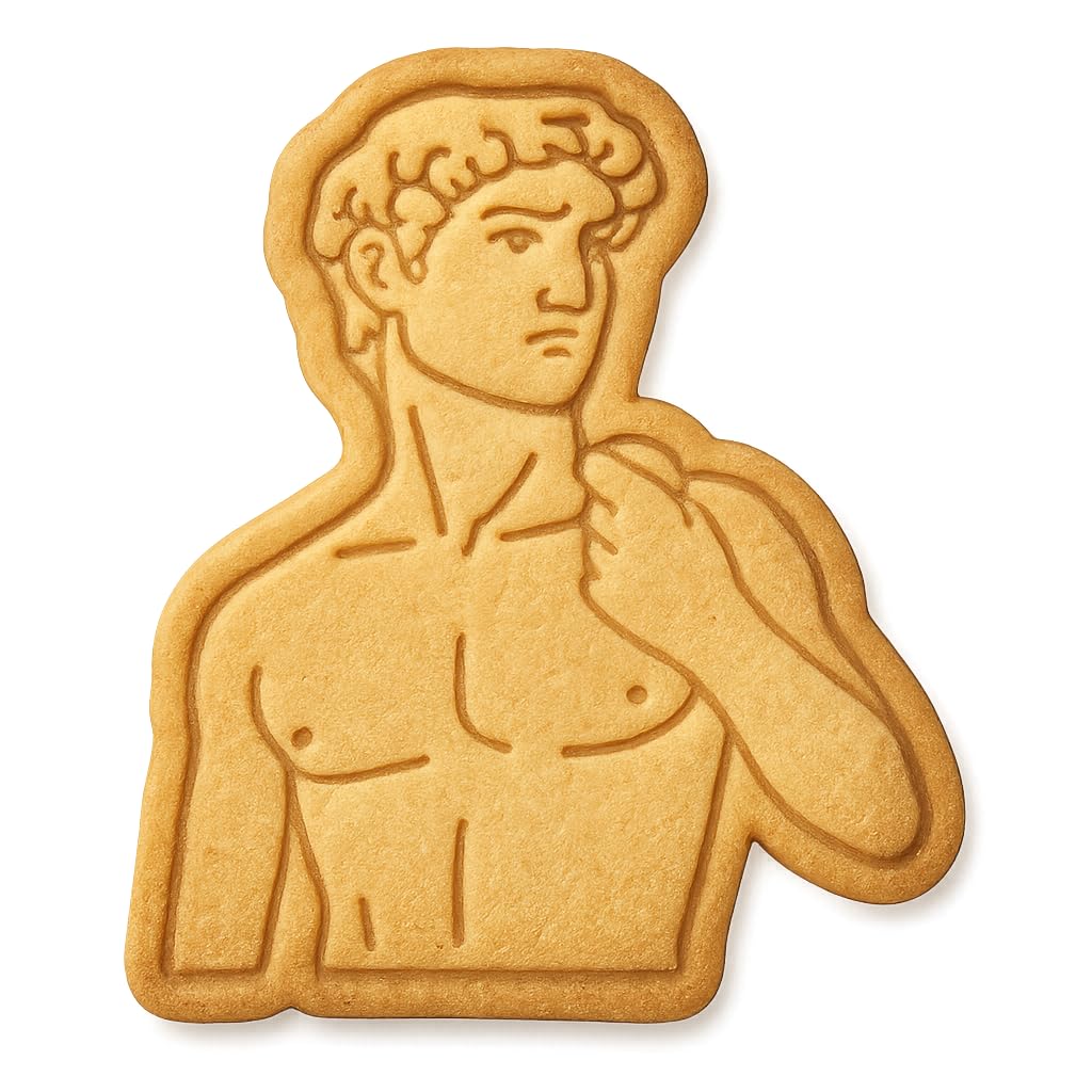 Renaissance Statue Bust Cookie Cutter - 4x3.47" Premium Artistic Baking