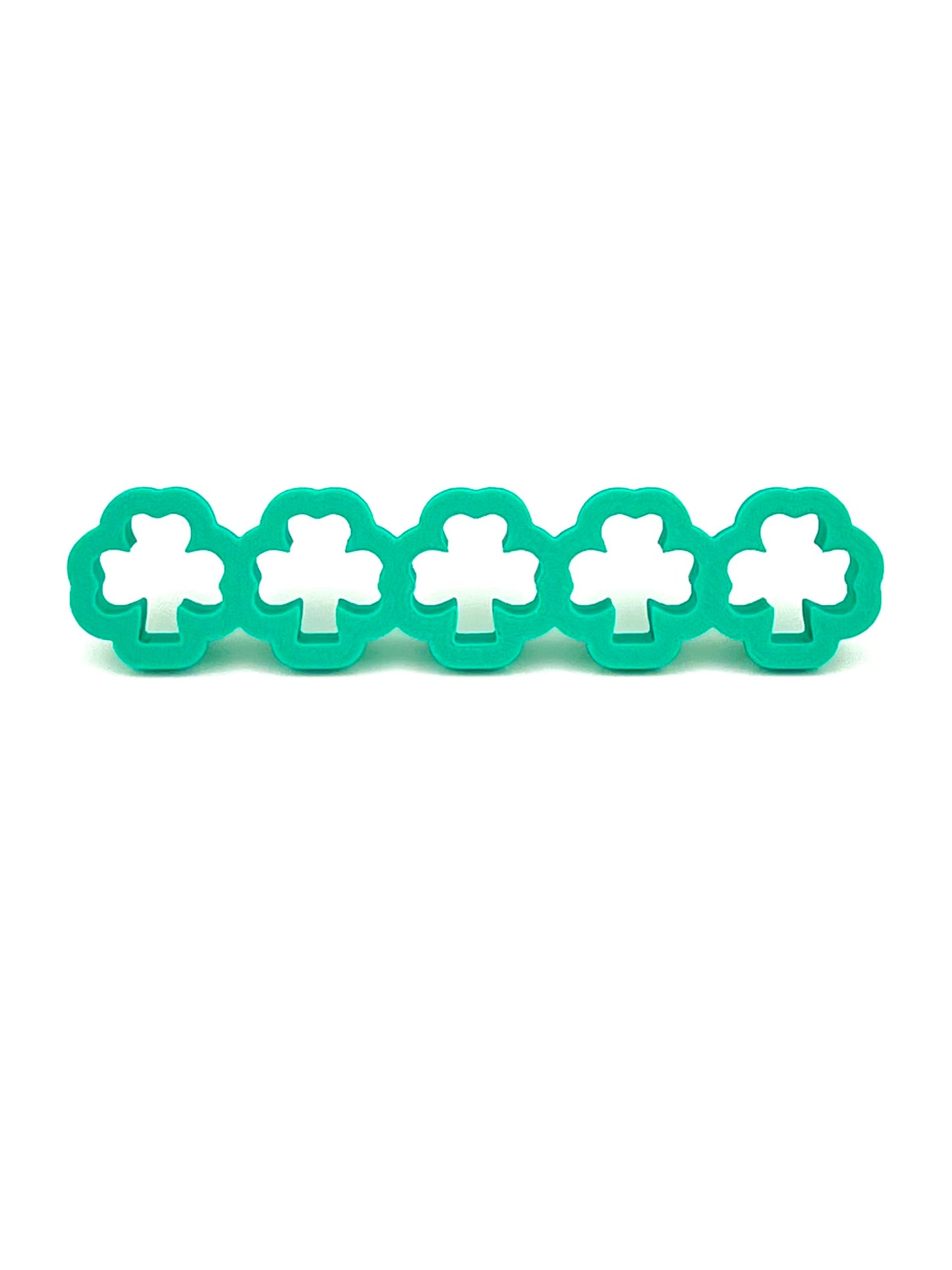 Mini Clover Cookie Cracker Cutter St. Patrick’s Day Shamrock 1 Inch - Hand Made in the USA by Mighty Gadget (5 Clover)
